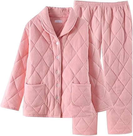 Amazon | [SISOFTLY] パジャマ レディース 綿100％ 4重ガーゼ 冬 婦人